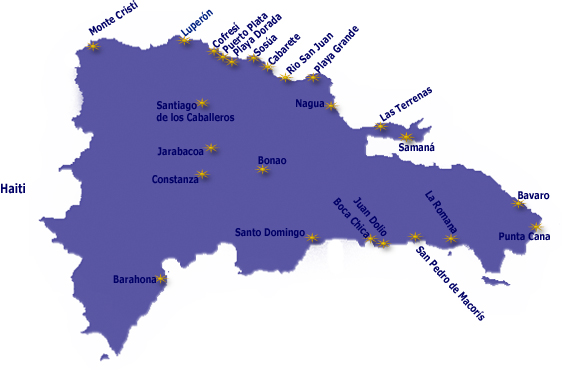 map of dominican republic airports. Dominican Republic weather