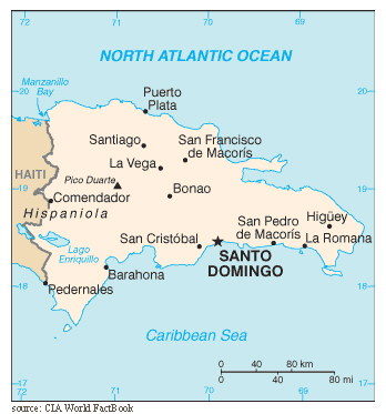 Map of Dominican Republic Map of Dominican Republic
